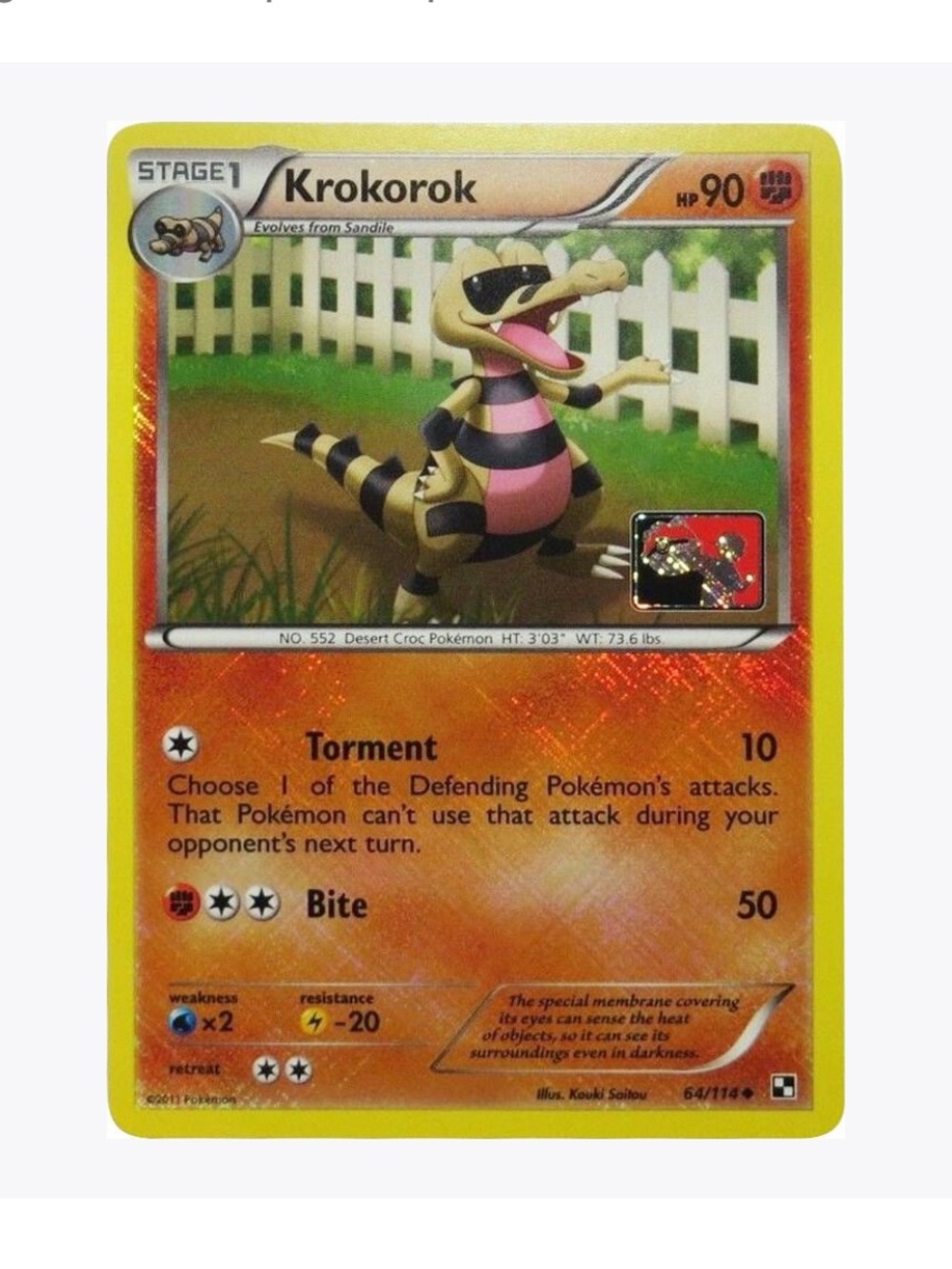 Krokorok 64/114 League & Championship Cards Pokemon Trading Card